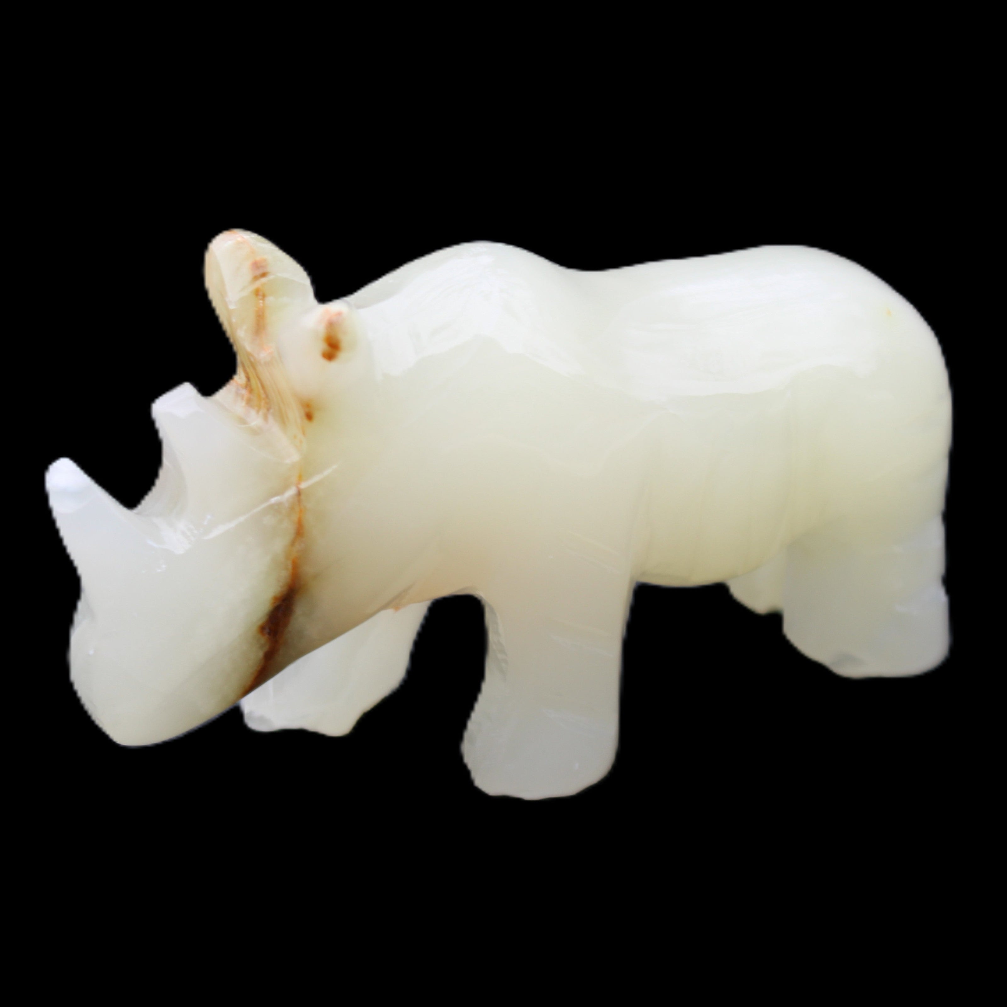 Afghan Jade hand-carved Rhino 100*30*57mm 220g in sunlight - Rocks and Things Store