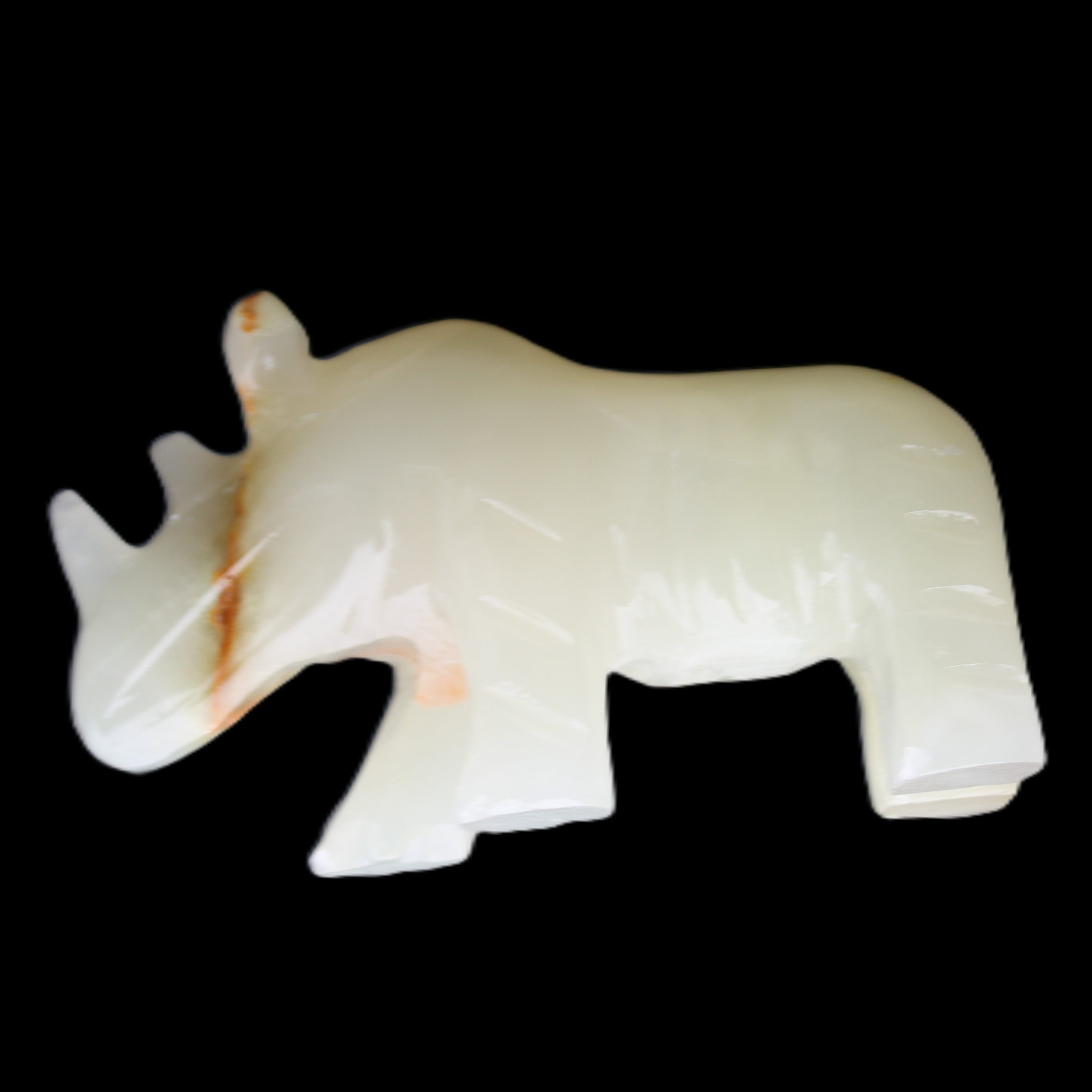 Afghan Jade hand-carved Rhino 100*30*57mm 220g in sunlight - Rocks and Things Store