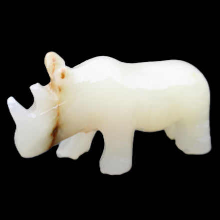 Afghan Jade hand-carved Rhino 100*30*57mm 220g in sunlight - Rocks and Things Store