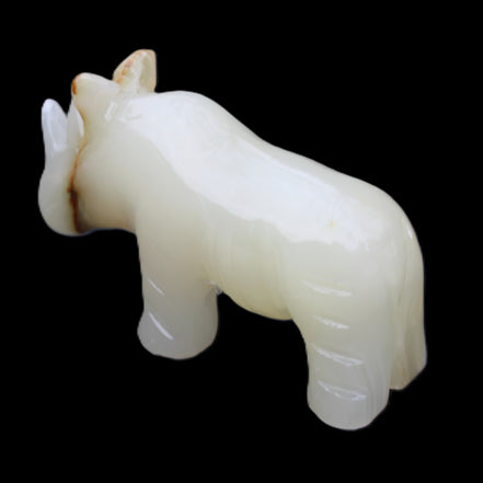 Afghan Jade hand-carved Rhino 100*30*57mm 220g in sunlight - Rocks and Things Store