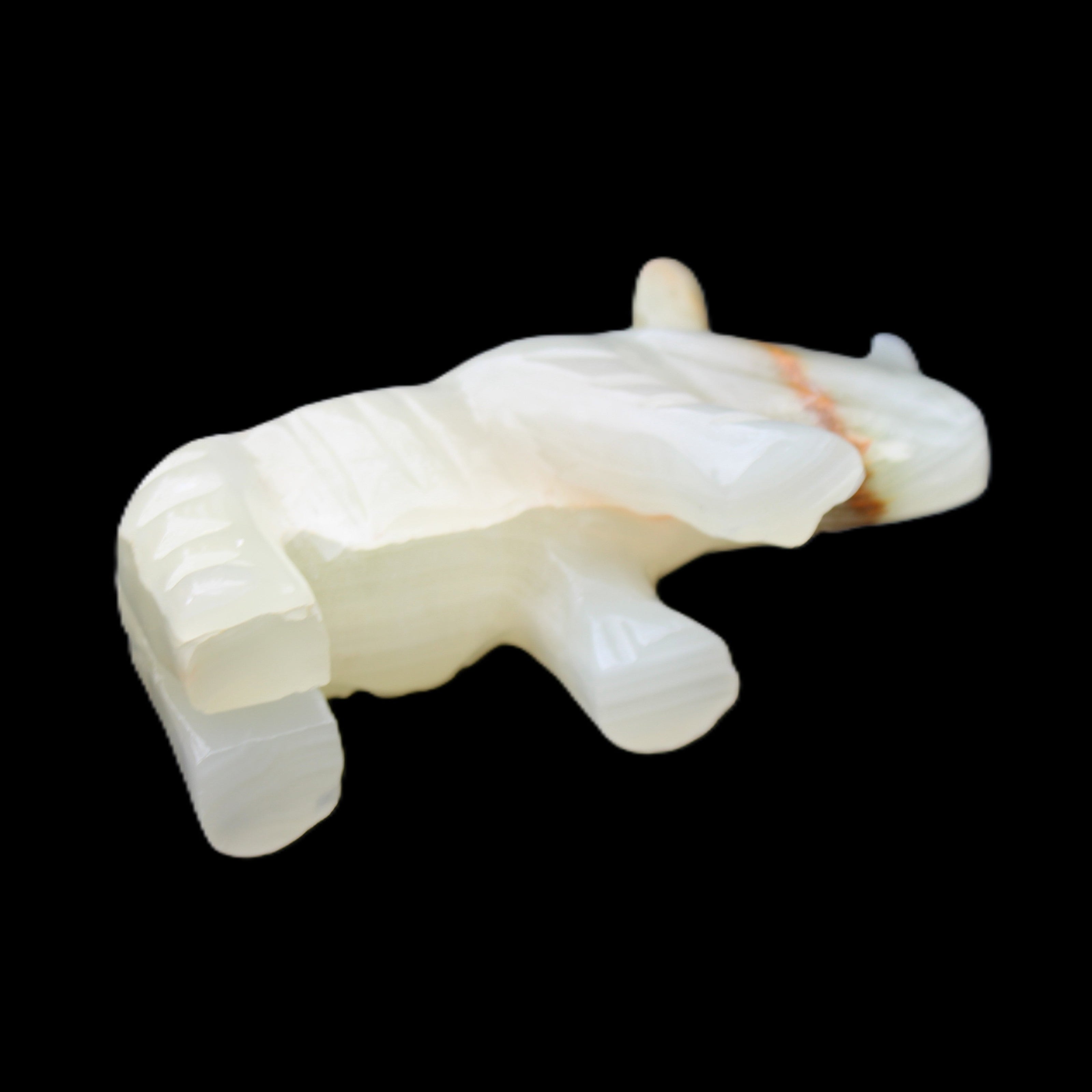 Afghan Jade hand-carved Rhino 100*30*57mm 220g in sunlight - Rocks and Things Store
