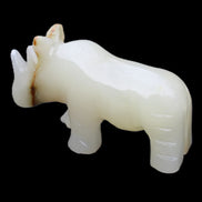 Afghan Jade hand-carved Rhino 100*30*57mm 220g in sunlight - Rocks and Things Store