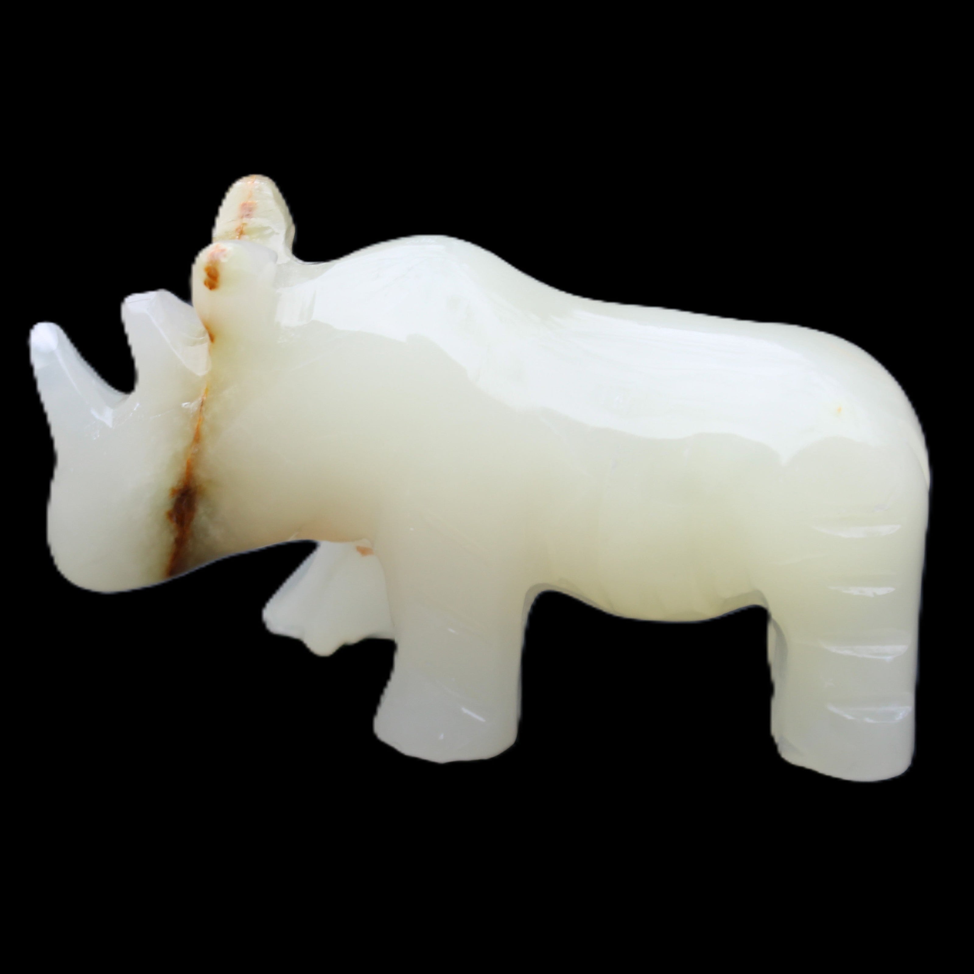 Afghan Jade hand-carved Rhino 100*30*57mm 220g in sunlight - Rocks and Things Store