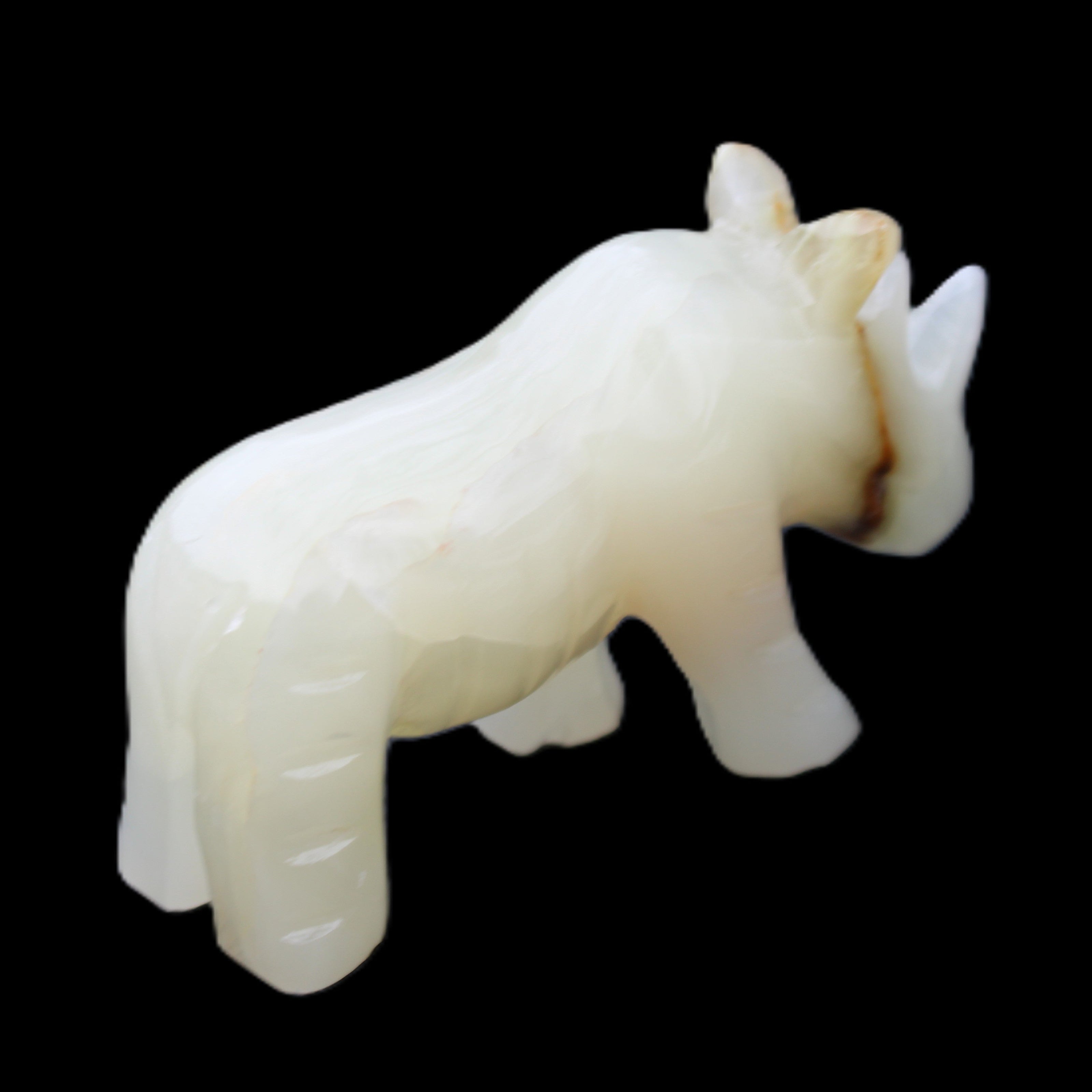 Afghan Jade hand-carved Rhino 100*30*57mm 220g in sunlight - Rocks and Things Store