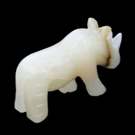 Afghan Jade hand-carved Rhino 100*30*57mm 220g in sunlight - Rocks and Things Store