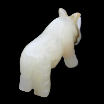 Afghan Jade hand-carved Rhino 100*30*57mm 220g in sunlight - Rocks and Things Store