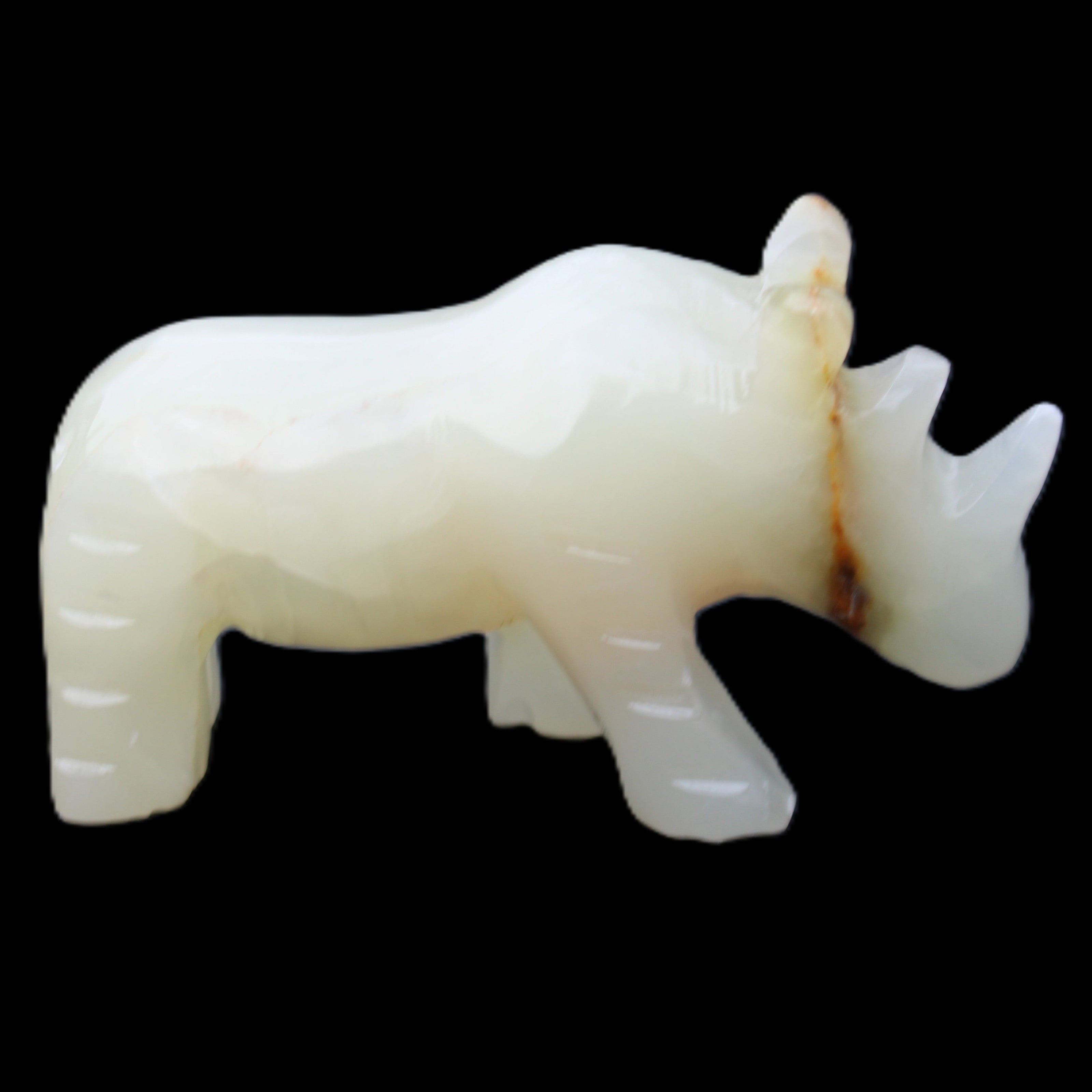 Afghan Jade hand-carved Rhino 100*30*57mm 220g in sunlight - Rocks and Things Store