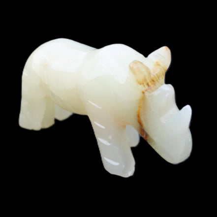 Afghan Jade hand-carved Rhino 100*30*57mm 220g in sunlight - Rocks and Things Store