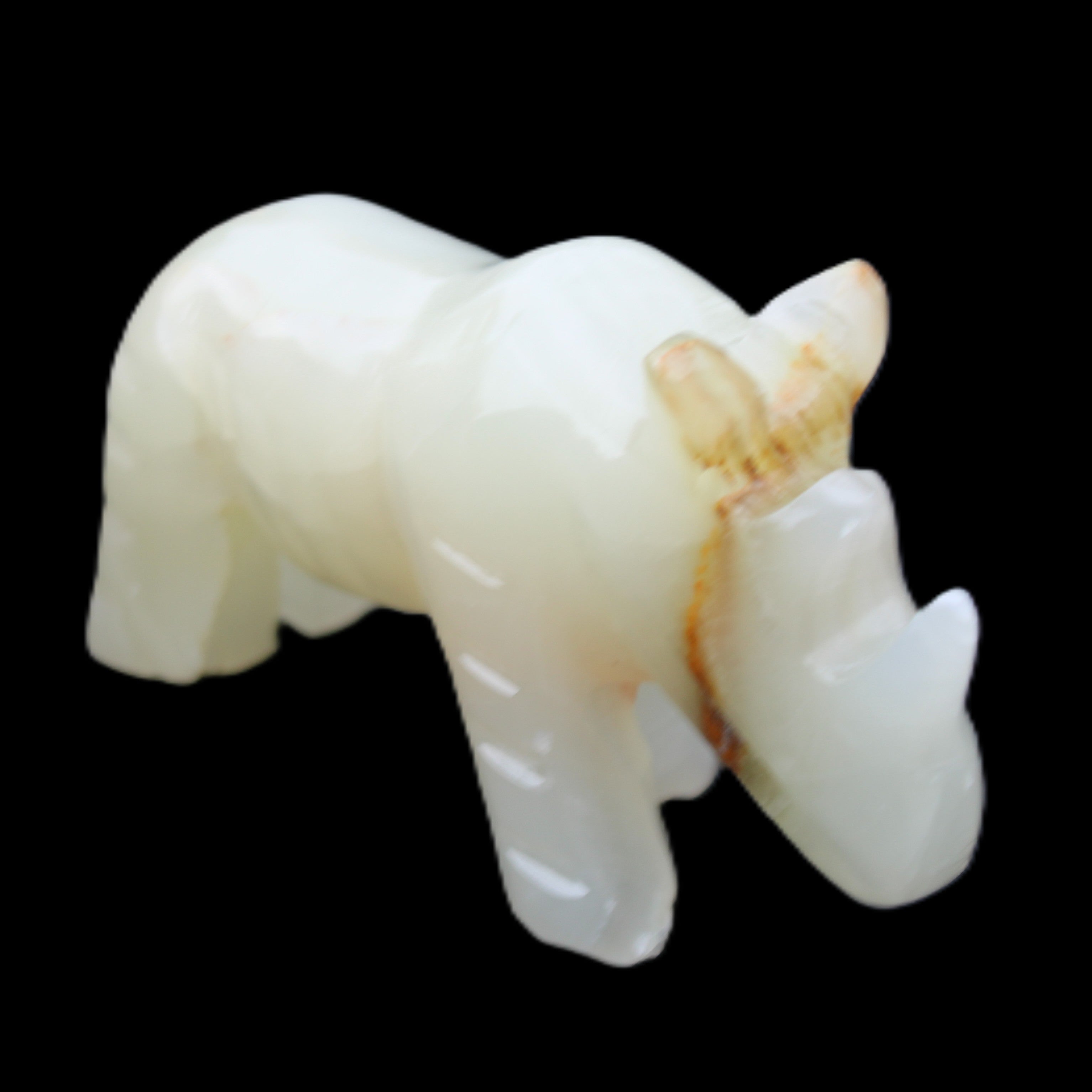 Afghan Jade hand-carved Rhino 100*30*57mm 220g in sunlight - Rocks and Things Store