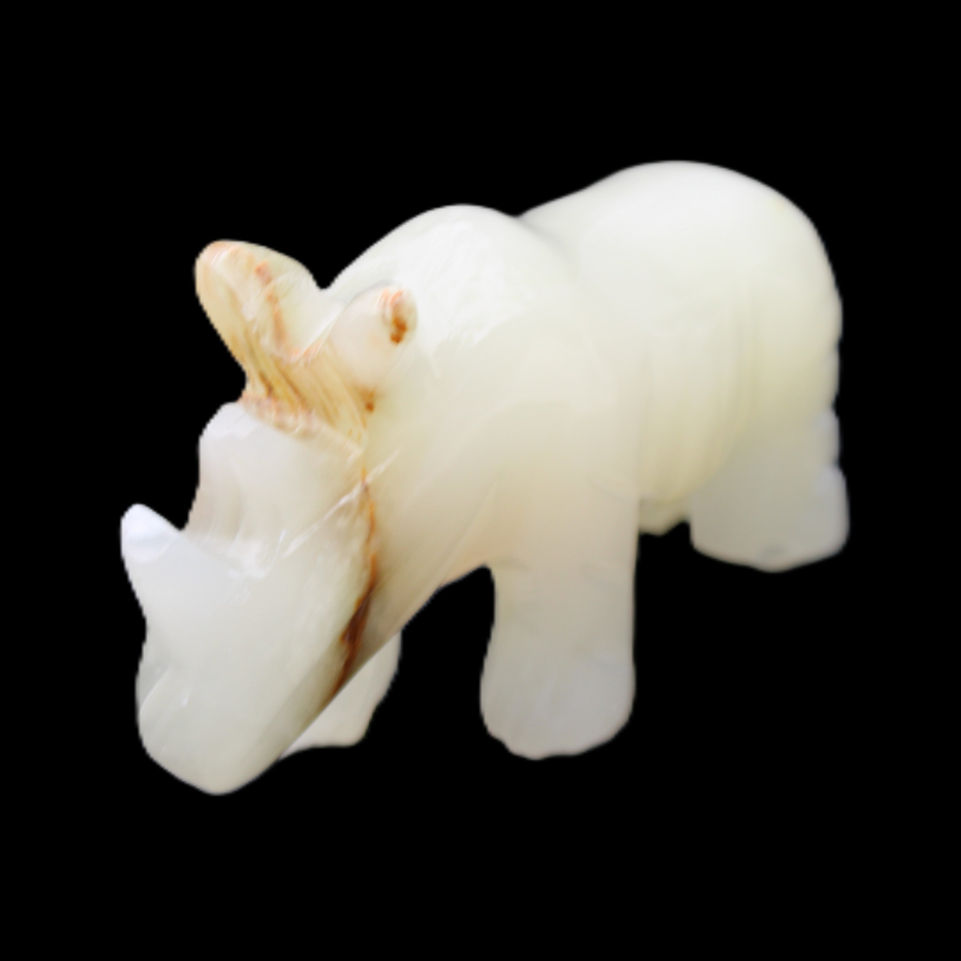 Afghan Jade hand-carved Rhino 100*30*57mm 220g in sunlight - Rocks and Things Store