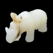 Afghan Jade hand-carved Rhino 100*30*57mm 220g in sunlight - Rocks and Things Store