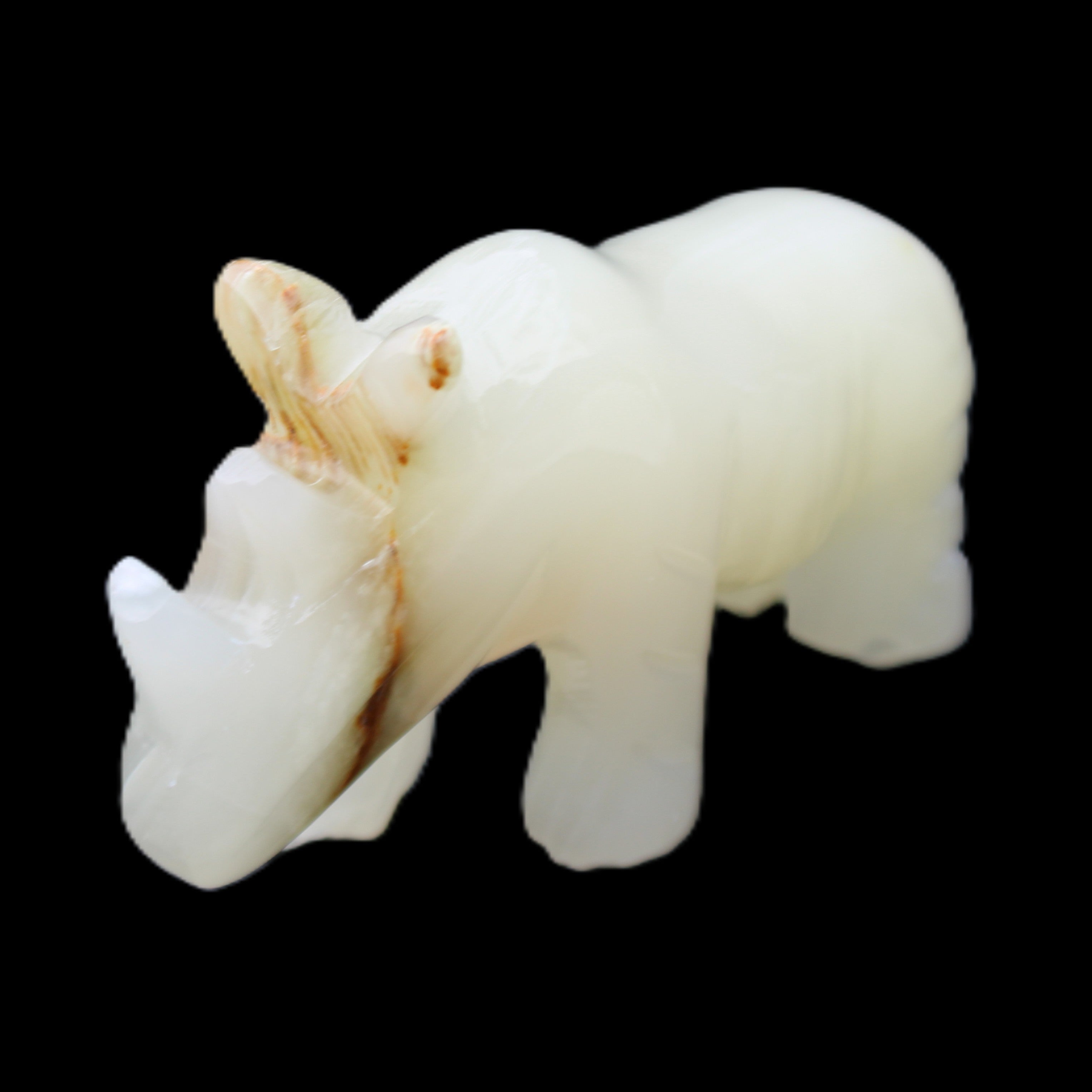 Afghan Jade hand-carved Rhino 100*30*57mm 220g in sunlight - Rocks and Things Store