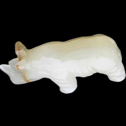 Afghan Jade hand-carved Rhino 100*30*57mm 220g in sunlight - Rocks and Things Store