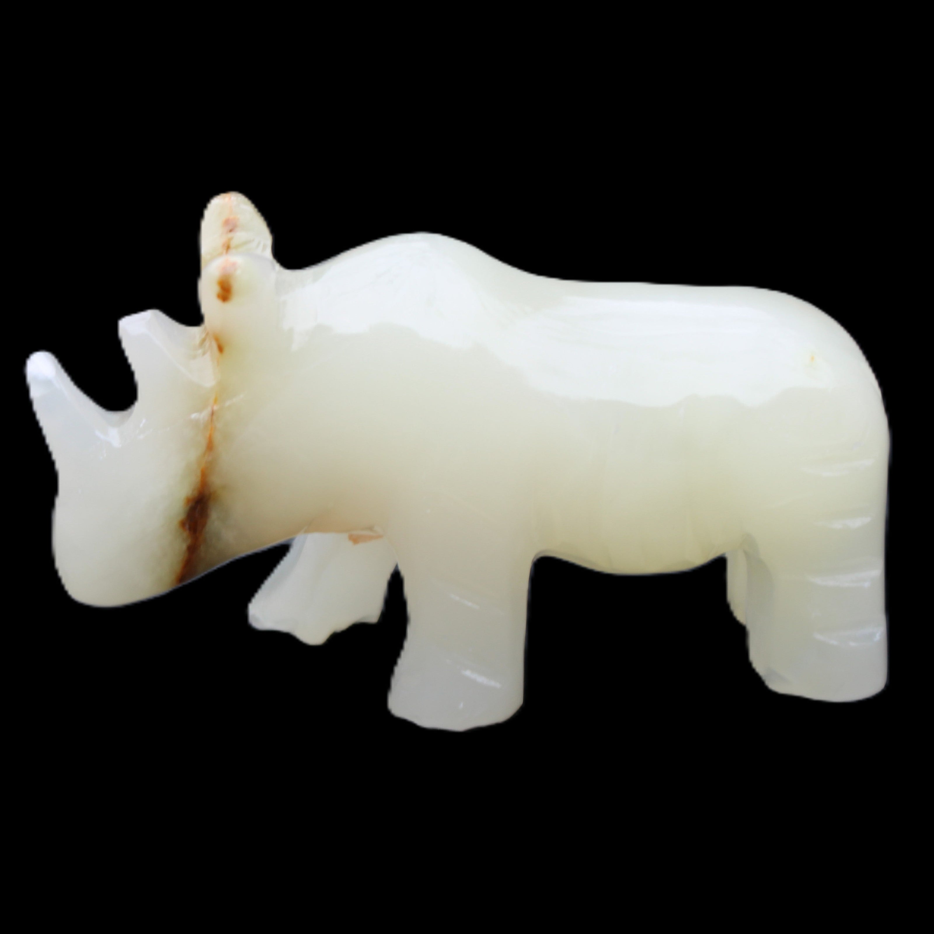 Afghan Jade hand-carved Rhino 100*30*57mm 220g in sunlight - Rocks and Things Store