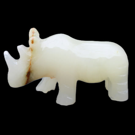 Afghan Jade hand-carved Rhino 100*30*57mm 220g in sunlight - Rocks and Things Store