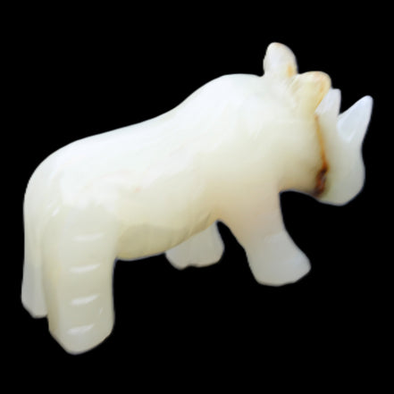 Afghan Jade hand-carved Rhino 100*30*57mm 220g in sunlight - Rocks and Things Store