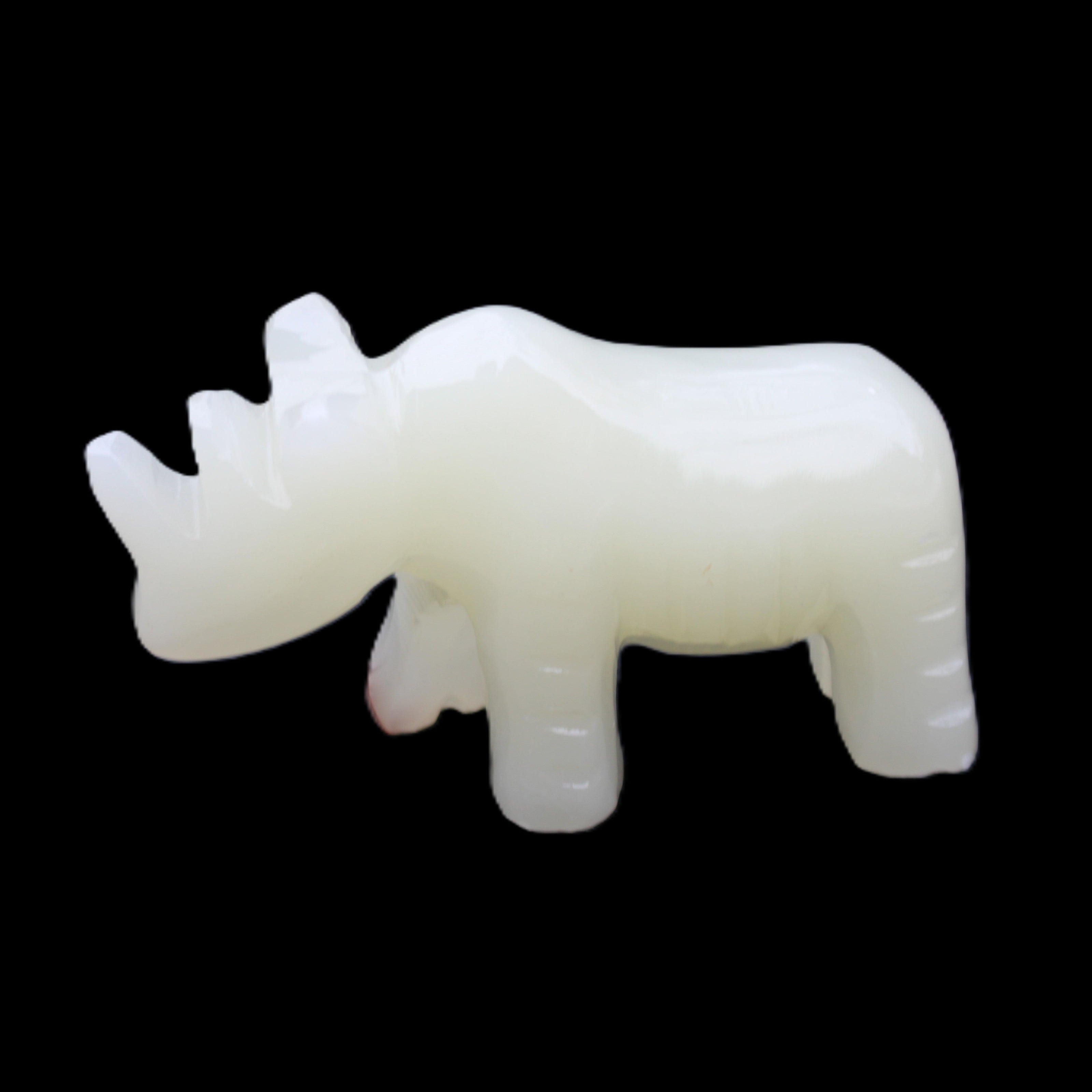Afghan Jade hand-carved Rhino 100*30*57mm 216g in sunlight - Rocks and Things Store