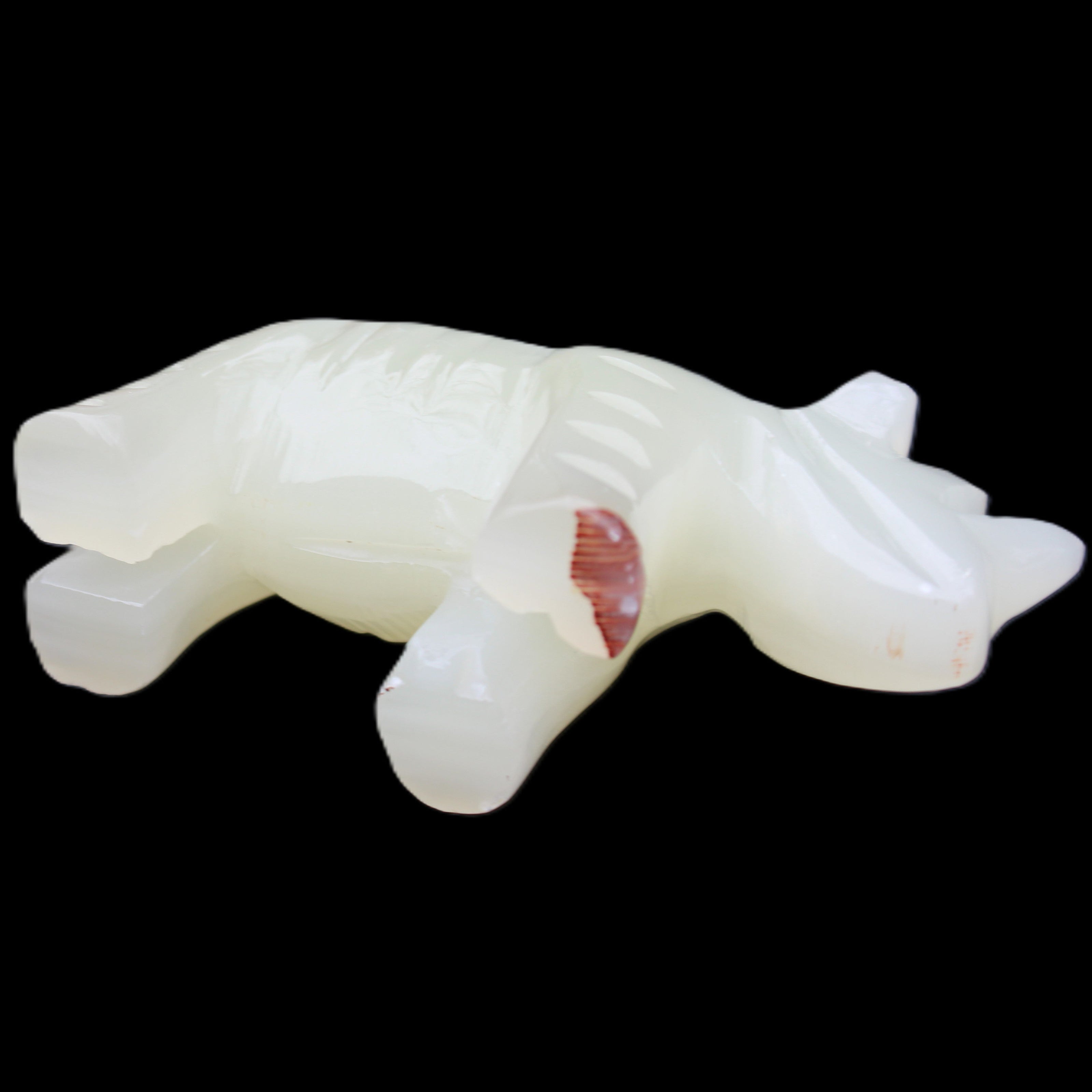 Afghan Jade hand-carved Rhino 100*30*57mm 216g in sunlight - Rocks and Things Store
