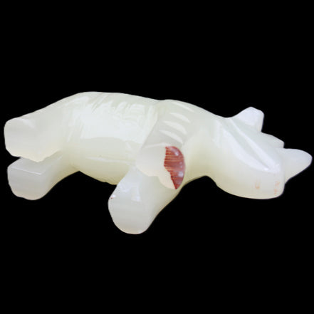 Afghan Jade hand-carved Rhino 100*30*57mm 216g in sunlight - Rocks and Things Store