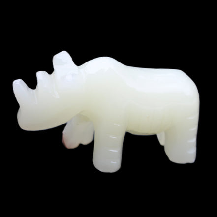 Afghan Jade hand-carved Rhino 100*30*57mm 216g in sunlight - Rocks and Things Store