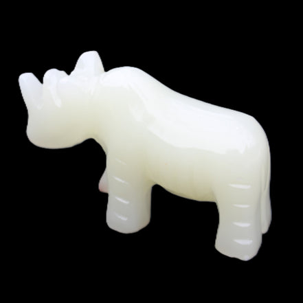 Afghan Jade hand-carved Rhino 100*30*57mm 216g in sunlight - Rocks and Things Store