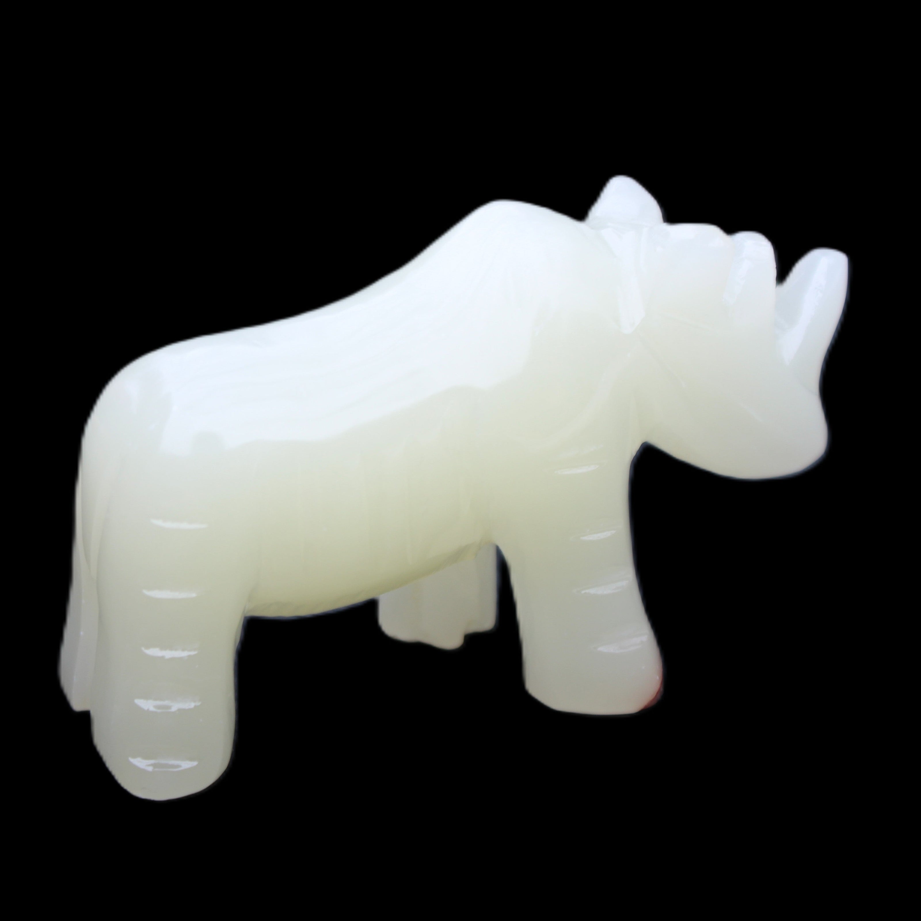 Afghan Jade hand-carved Rhino 100*30*57mm 216g in sunlight - Rocks and Things Store