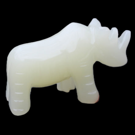 Afghan Jade hand-carved Rhino 100*30*57mm 216g in sunlight - Rocks and Things Store