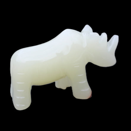 Afghan Jade hand-carved Rhino 100*30*57mm 216g in sunlight - Rocks and Things Store
