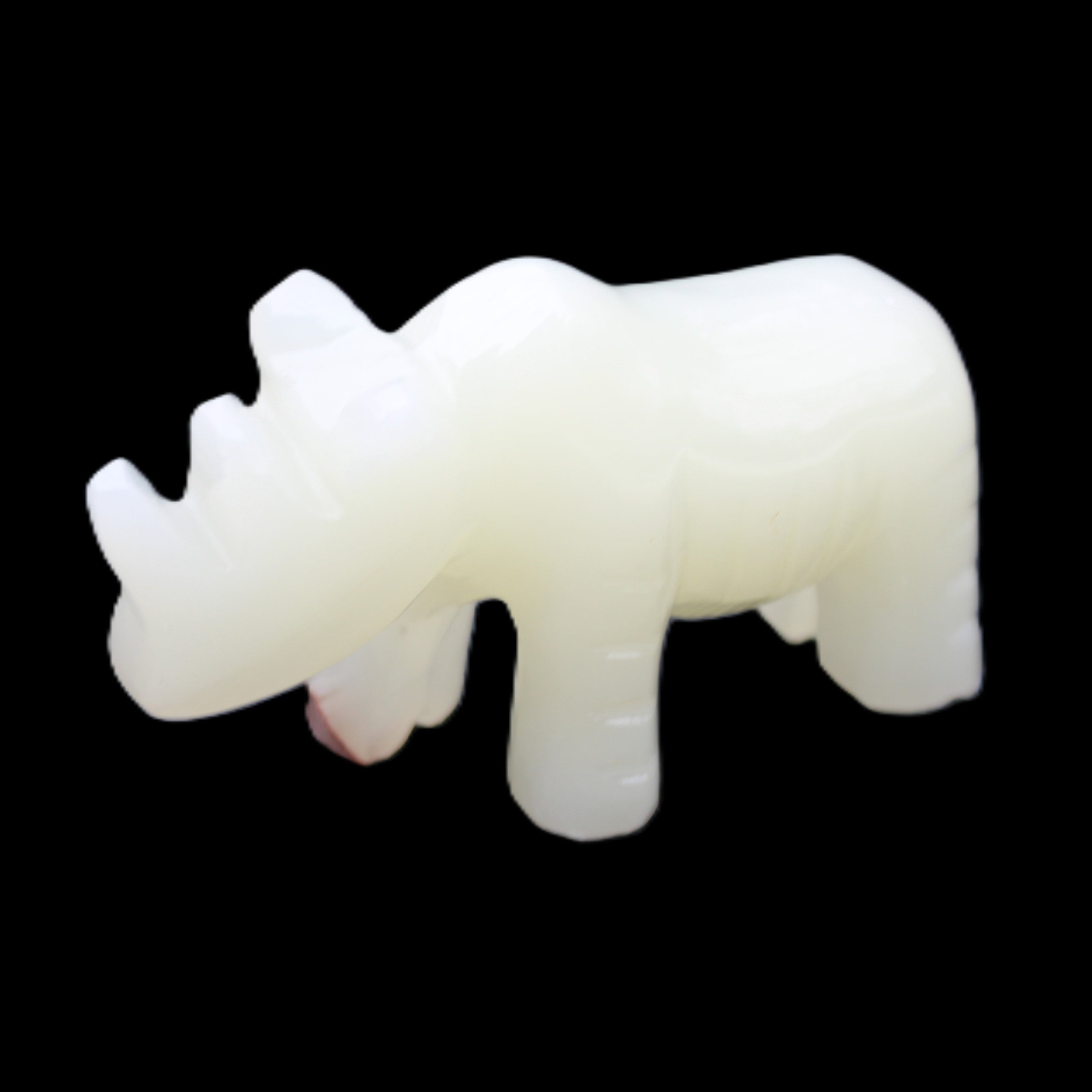 Afghan Jade hand-carved Rhino 100*30*57mm 216g in sunlight - Rocks and Things Store