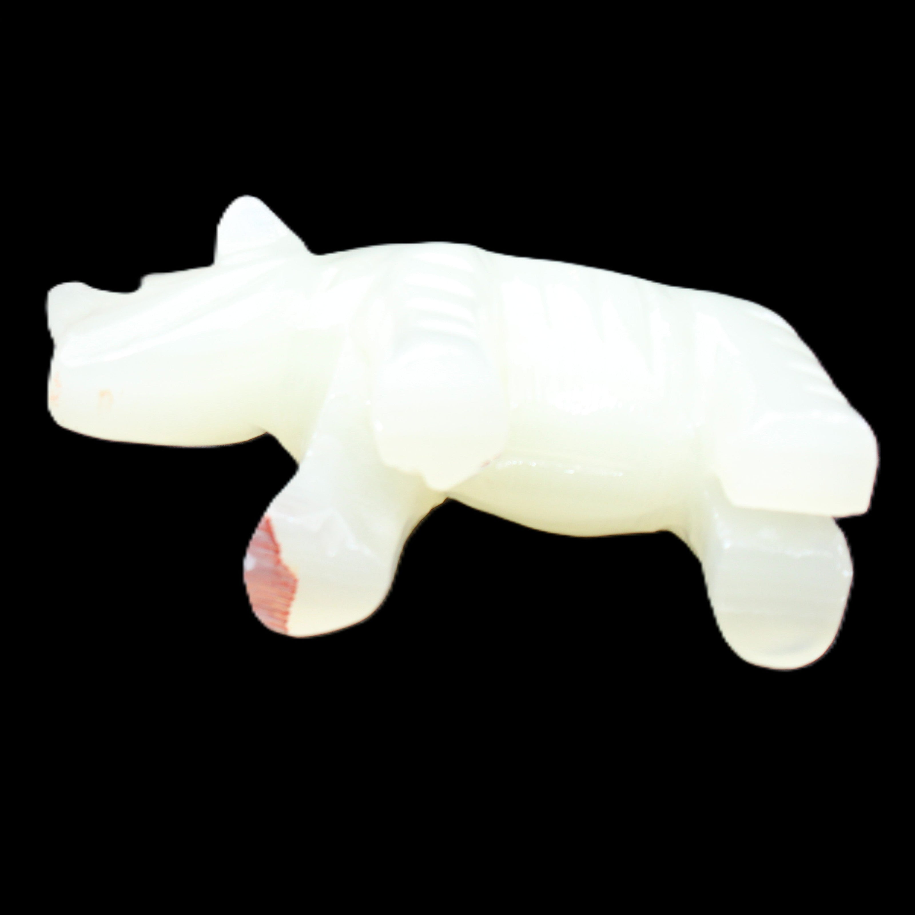 Afghan Jade hand-carved Rhino 100*30*57mm 216g in sunlight - Rocks and Things Store