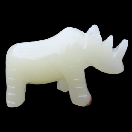 Afghan Jade hand-carved Rhino 100*30*57mm 216g in sunlight - Rocks and Things Store