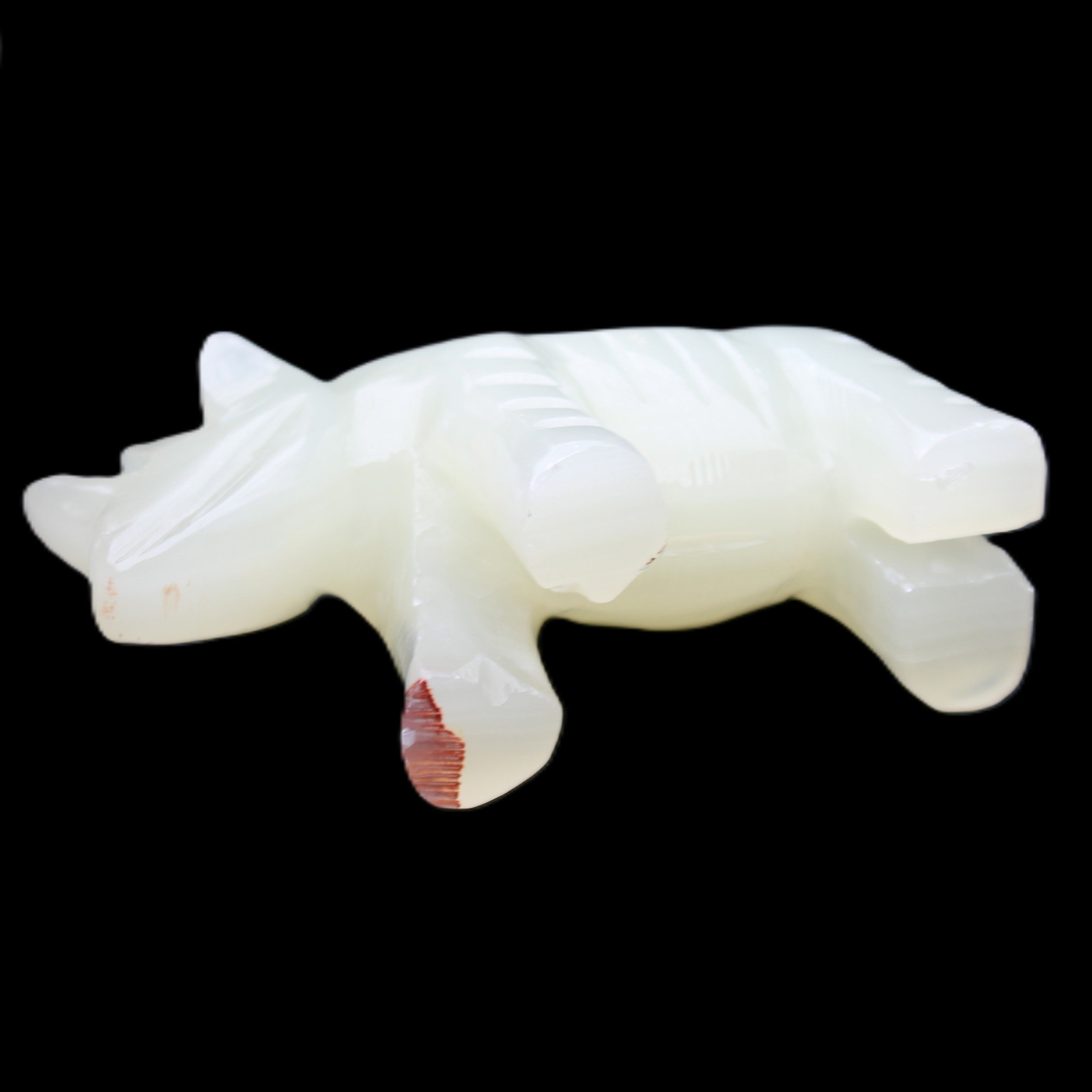 Afghan Jade hand-carved Rhino 100*30*57mm 216g in sunlight - Rocks and Things Store