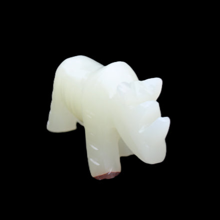 Afghan Jade hand-carved Rhino 100*30*57mm 216g in sunlight - Rocks and Things Store