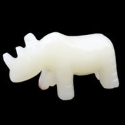 Afghan Jade hand-carved Rhino 100*30*57mm 216g in sunlight - Rocks and Things Store