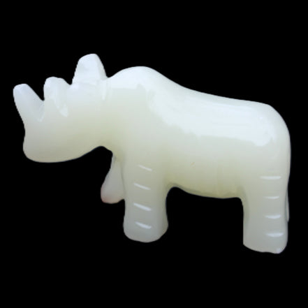 Afghan Jade hand-carved Rhino 100*30*57mm 216g in sunlight - Rocks and Things Store