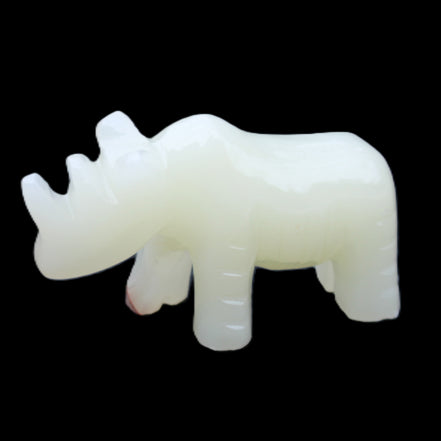 Afghan Jade hand-carved Rhino 100*30*57mm 216g in sunlight - Rocks and Things Store