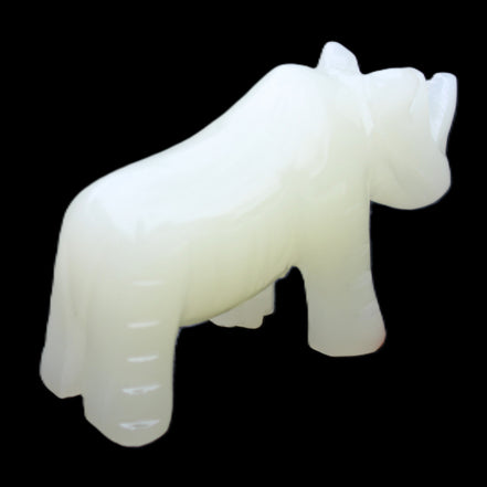 Afghan Jade hand-carved Rhino 100*30*57mm 216g in sunlight - Rocks and Things Store