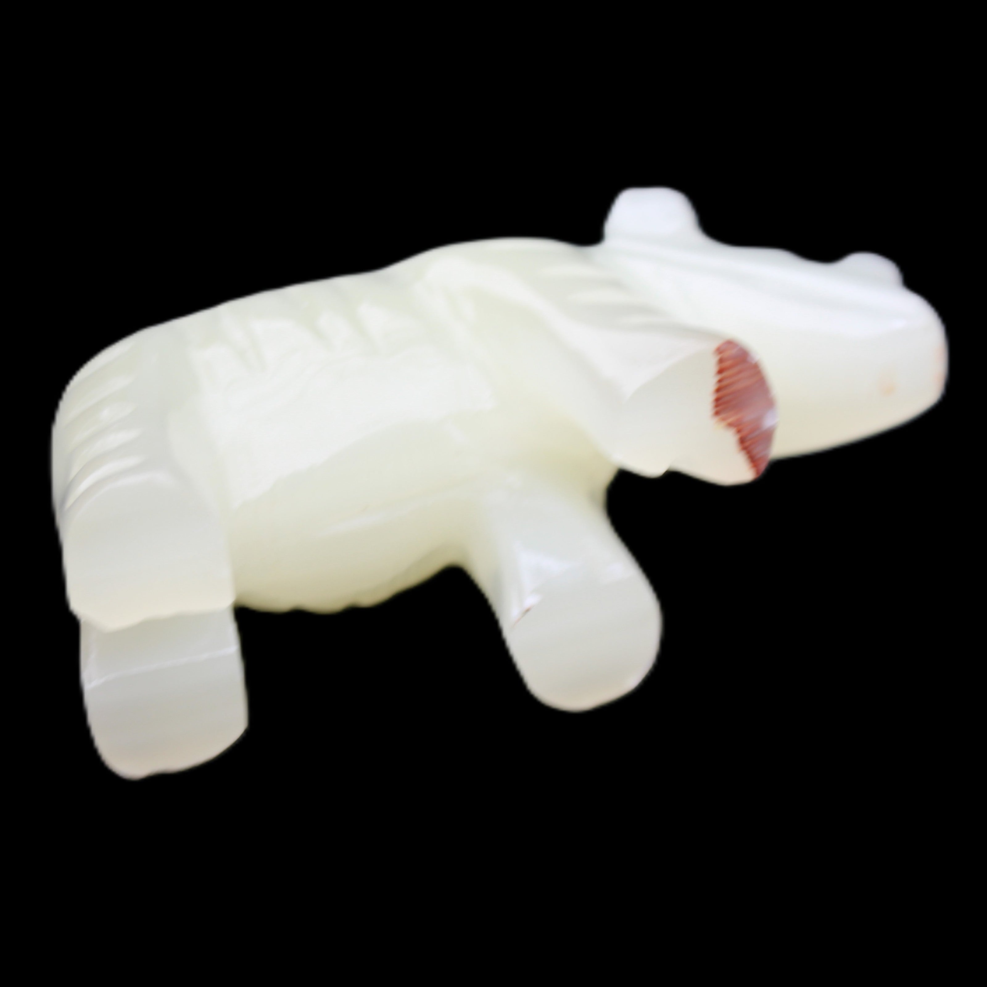 Afghan Jade hand-carved Rhino 100*30*57mm 216g in sunlight - Rocks and Things Store