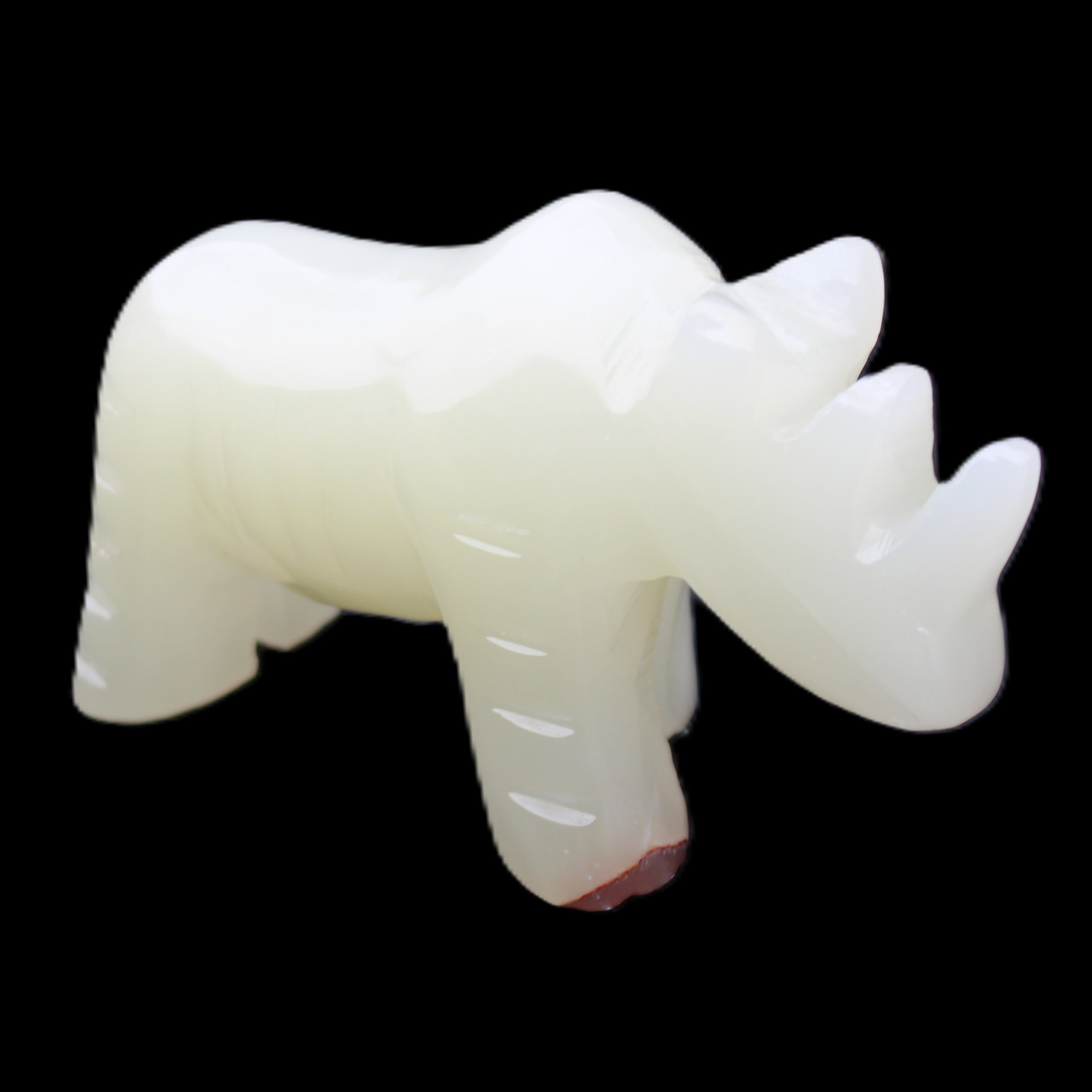 Afghan Jade hand-carved Rhino 100*30*57mm 216g in sunlight - Rocks and Things Store