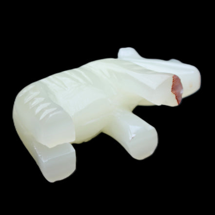 Afghan Jade hand-carved Rhino 100*30*57mm 216g in sunlight - Rocks and Things Store