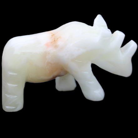 Afghan Jade hand-carved Rhino 100*29*59mm 232g in sunlight - Rocks and Things Store