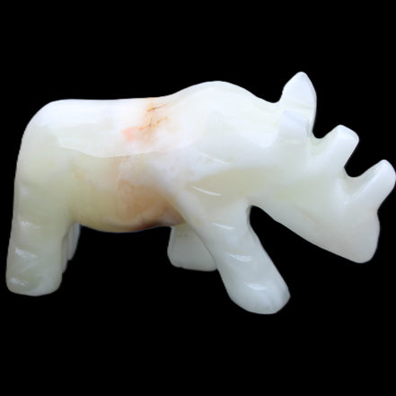 Afghan Jade hand-carved Rhino 100*29*59mm 232g in sunlight - Rocks and Things Store