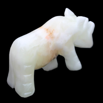 Afghan Jade hand-carved Rhino 100*29*59mm 232g in sunlight - Rocks and Things Store