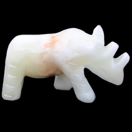 Afghan Jade hand-carved Rhino 100*29*59mm 232g in sunlight - Rocks and Things Store