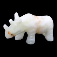 Afghan Jade hand-carved Rhino 100*29*59mm 232g in sunlight - Rocks and Things Store