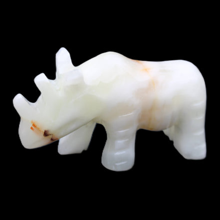 Afghan Jade hand-carved Rhino 100*29*59mm 232g in sunlight - Rocks and Things Store