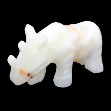 Afghan Jade hand-carved Rhino 100*29*59mm 232g in sunlight - Rocks and Things Store