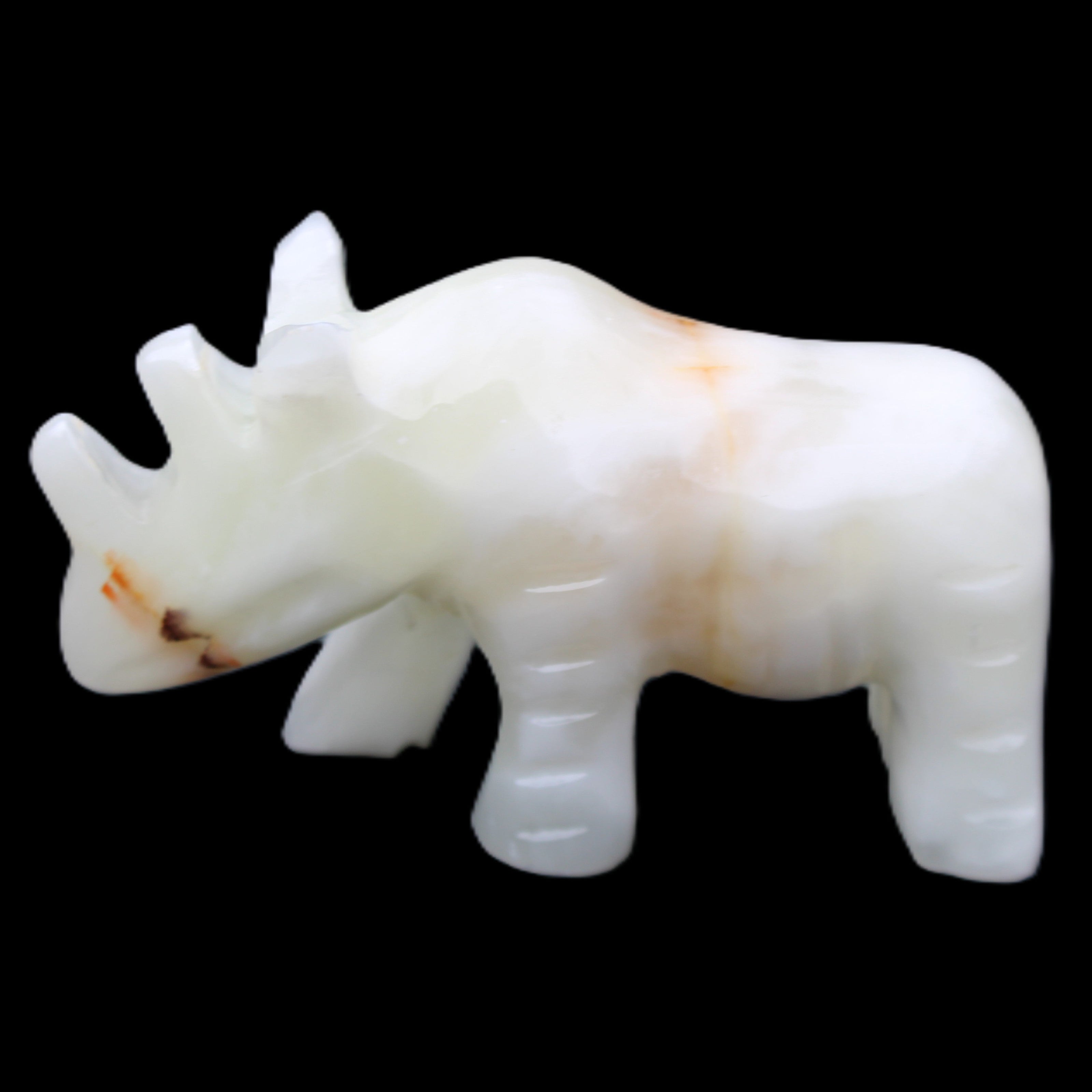 Afghan Jade hand-carved Rhino 100*29*59mm 232g in sunlight - Rocks and Things Store