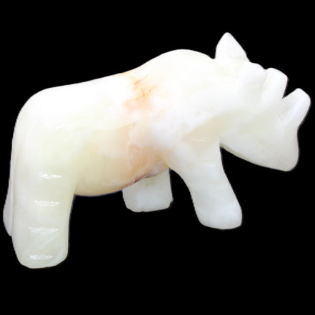 Afghan Jade hand-carved Rhino 100*29*59mm 232g in sunlight - Rocks and Things Store