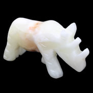 Afghan Jade hand-carved Rhino 100*29*59mm 232g in sunlight - Rocks and Things Store